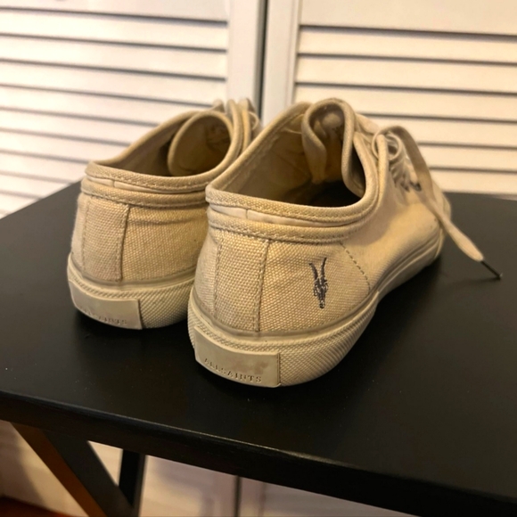 AllSaints cream colored canvas sneakers - m8 w9.5 - Picture 4 of 8